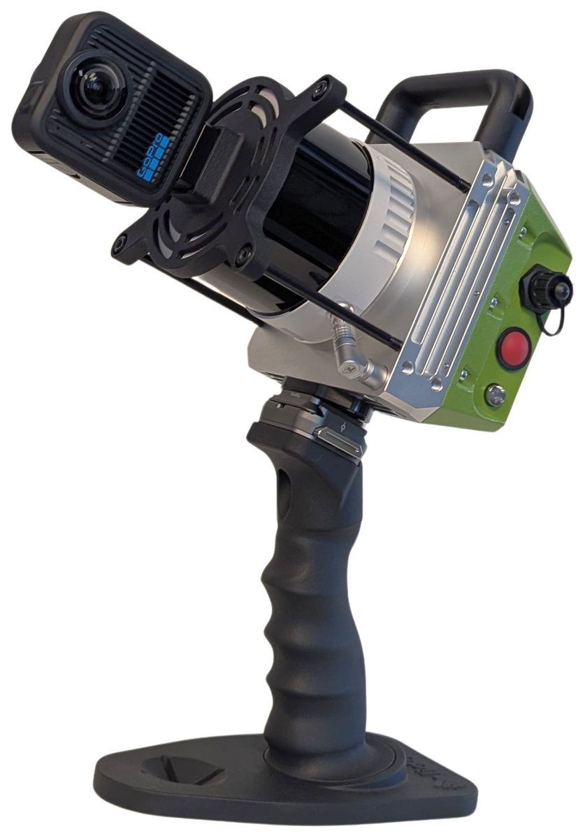 Lidaretto H32S with numbered parts: Lidar, scanner body, camera and grip
